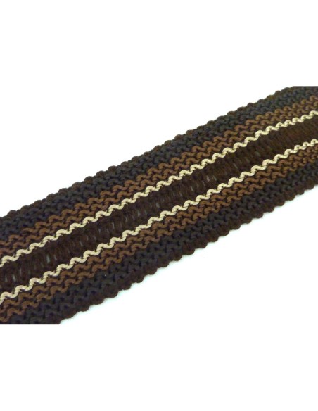 1m Galon fantaisie plat 37mm de large de couleur marron dégradé