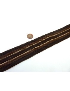 1m Galon fantaisie plat 37mm de large de couleur marron... 2