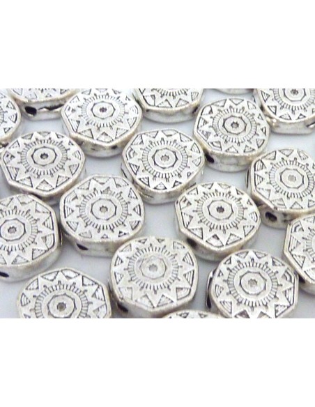 Perle argenté en métal style ethnique