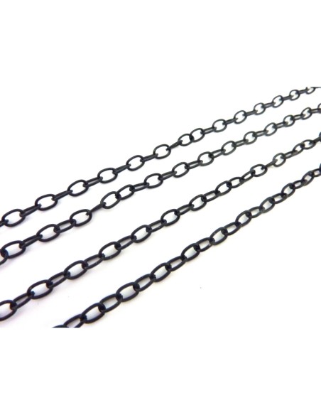 Chaine noire maille jaseron Chaine noire maille jaseron