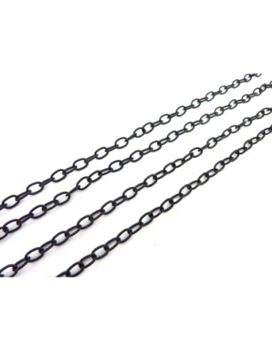 Chainette maillon jaseron de couleur noir