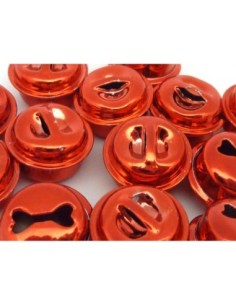 R-2 grelots soupière 15,8mm en métal peint rouge brillant