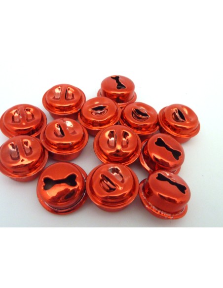 R-2 grelots soupière 15,8mm en métal peint rouge brillant