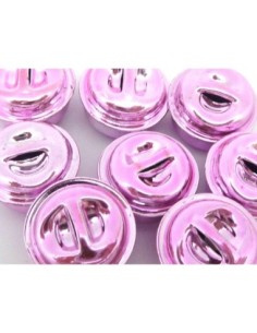 R-2 grelots soupière 15,8mm en métal peint rose pâle...