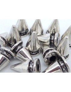 R-3 connecteurs pointe, spike 15,8mm en métal argenté -...