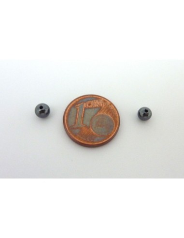 R-40 Perles hématite ronde, boule lisse 4mm