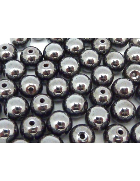 Perle hématite 8mm ronde pas chère
