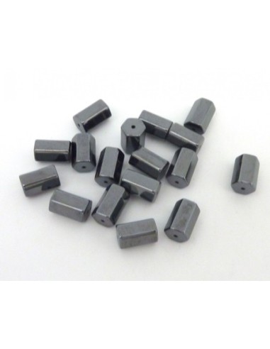 Perle tube hexagonale hématite pas chère