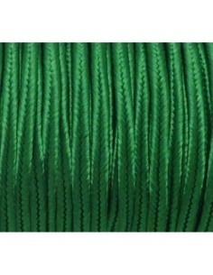 4m Cordon, ruban Soutache, plat 3mm vert herbe