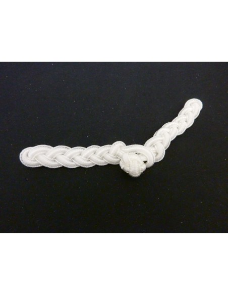 R-1 brandebourg 12,5cm en viscose couleur ivoire à coudre