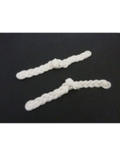 R-1 brandebourg 12,5cm en viscose couleur ivoire à coudre 2