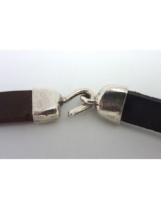 fermoir crochet en métal argenté