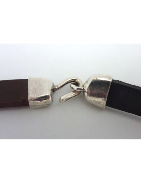 fermoir crochet en métal argenté