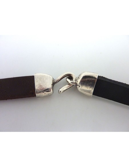 fermoir crochet en métal argenté