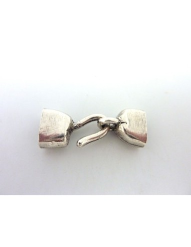 fermoir crochet en métal argenté