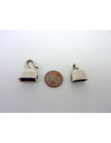 fermoir crochet en métal argenté