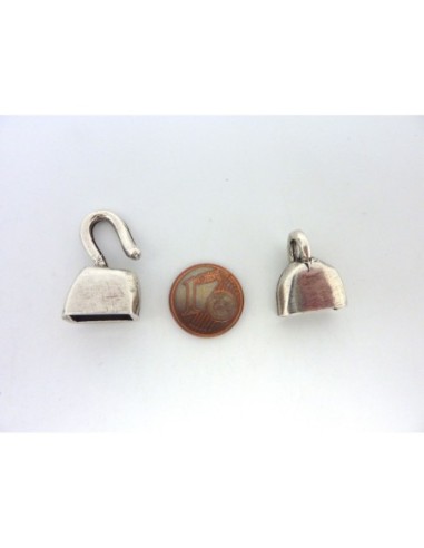 fermoir crochet en métal argenté