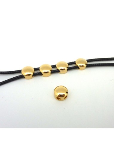 R-Perle fermoir passant pastille 2 trous 8mm en...