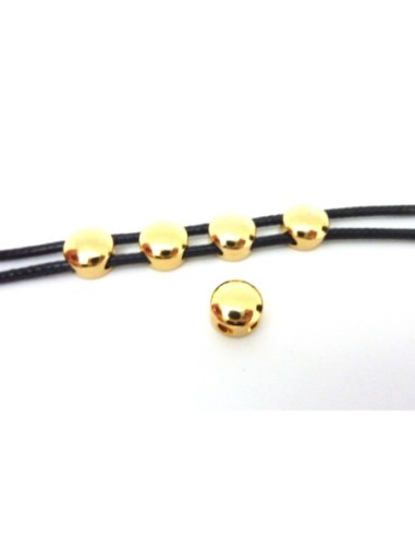 R-Perle fermoir passant pastille 2 trous 8mm en...