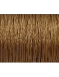 R-5m Fil, cordon nylon tressé plat 1mm marron, fauve...