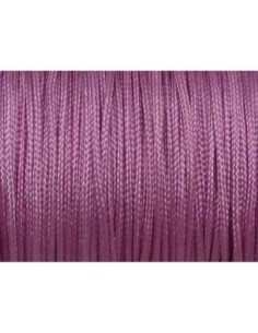Cordon polyester tressé rose lilas pas cher 1mm