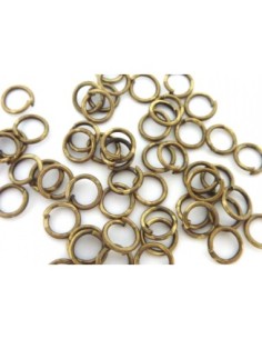 Mini Perles rondelle anneau travaillé 4,9mm en métal de couleur bronze