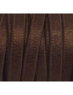 R-Fil élastique plat largeur 5mm brillant satiné marron...