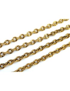 Chaîne maillon plat doré en aluminium