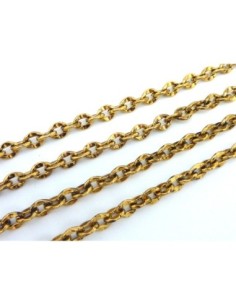 Chaîne maillon plat doré en aluminium 2