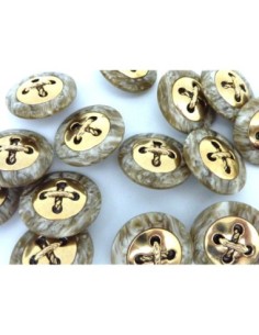 4 Boutons rond connecteur Vintage 22,5mm vert kaki pâle... 2