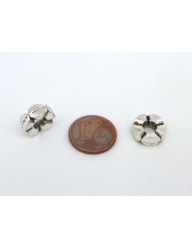 2 Perles anneau 11,4mm ovales assemblés gros...