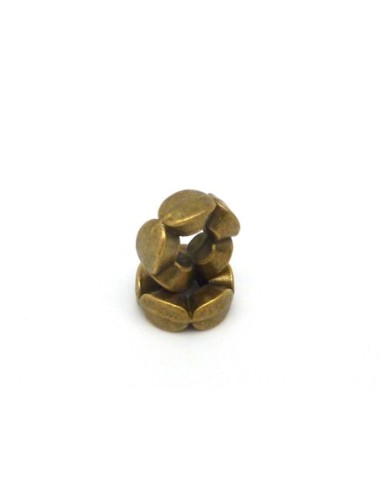 R-2 Perles anneau 11,4mm ovales assemblés gros trou en métal bronze