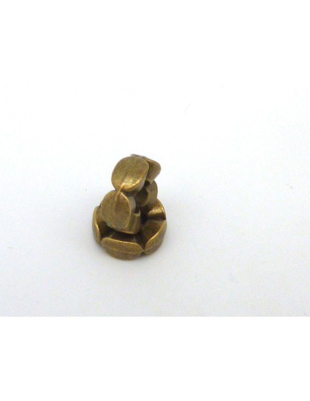 R-2 Perles anneau 11,4mm ovales assemblés gros trou en métal bronze