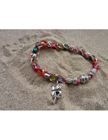 Création bijoux avec perles en verre de couleur jaune 4mm