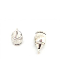 10 Embouts pour cordon 7,3mm en métal argenté 2