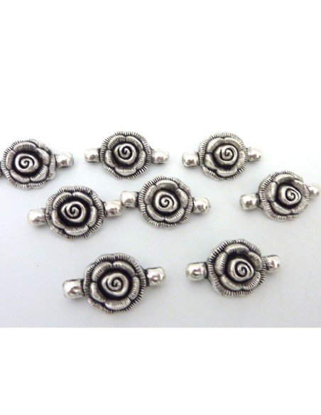 connecteur rose en métal argenté pas cher