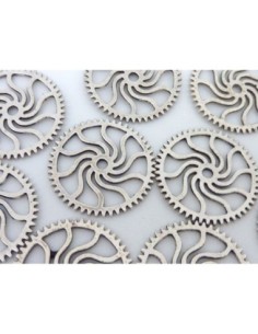 3 Anneaux connecteur soleil cranté 25,1mm en métal argenté