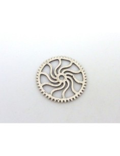 3 Anneaux connecteur soleil cranté 25,1mm en métal argenté 2