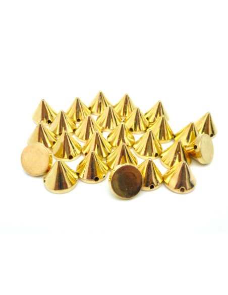 R-50 perles clous connecteur 12x10mm doré 1 trou- Punk Rock