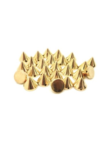 R-50 perles clous connecteur 12x10mm doré 1...