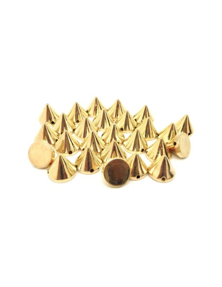 R-50 perles clous connecteur 12x10mm doré 1 trou- Punk Rock