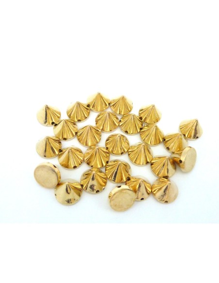 R-50 perles clous connecteur 12x10mm doré 1 trou- Punk Rock
