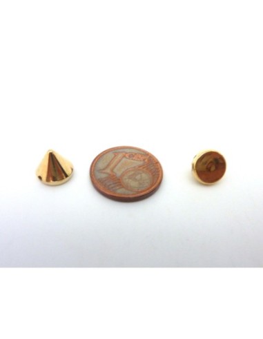 R-50 perles clous connecteur 12x10mm doré 1...