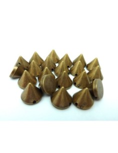 50 perles clous connecteur 12x10mm bronze 1 trou- Punk Rock 2