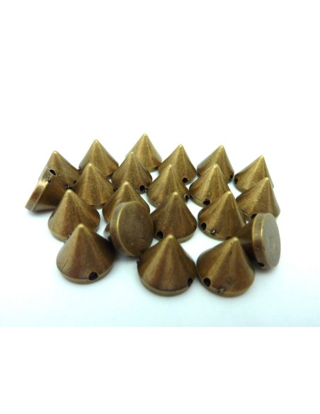 50 perles clous connecteur 12x10mm bronze 1 trou- Punk Rock