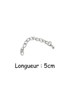 Chainette d'extension argenté pour création bijoux