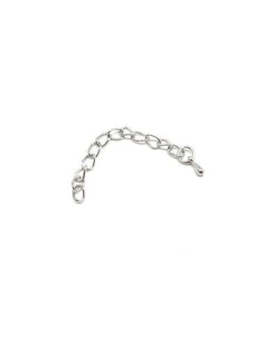 Chainette d'extension argenté pour création bracelet
