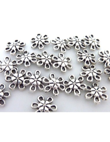 R-20 Perles connecteur fleur 9,2mm en métal...