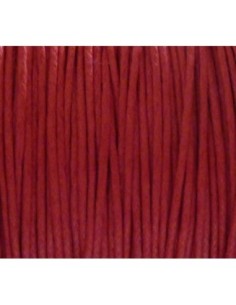 10m de fil coton ciré 1mm de couleur rouge 2