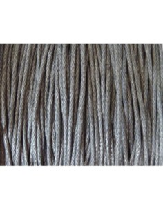 10m de Fil coton ciré 1mm de couleur gris argenté 2